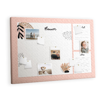 Quadro de aviso de cortiça Planejador mensal