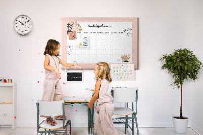 Quadro em cortiça Planejador com flores