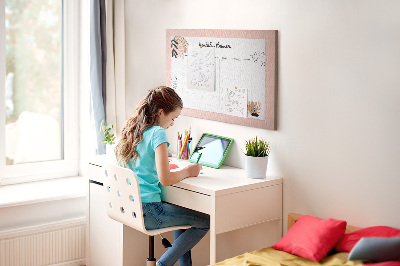 Quadro em cortiça Planejador com flores