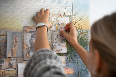 Quadro em cortiça Pôr do sol na praia