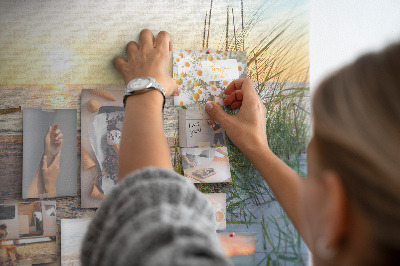 Quadro em cortiça Pôr do sol na praia