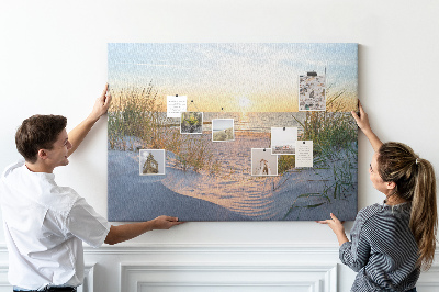 Quadro em cortiça Pôr do sol na praia