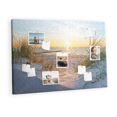 Quadro em cortiça Pôr do sol na praia