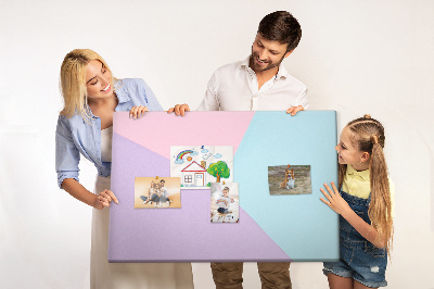 Painel em cortiça Padrão pastel