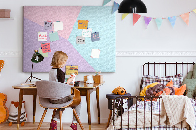 Painel em cortiça Padrão pastel