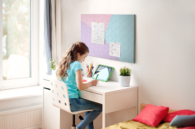 Painel em cortiça Padrão pastel