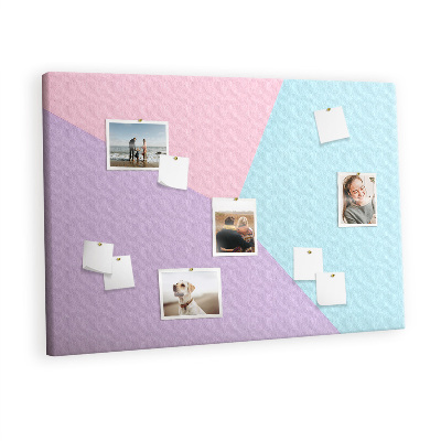 Painel em cortiça Padrão pastel