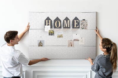 Quadro de aviso de cortiça A inscrição 