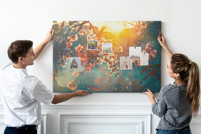 Painel em cortiça Flores da primavera