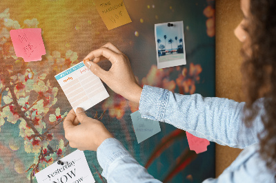 Painel em cortiça Flores da primavera