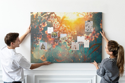 Painel em cortiça Flores da primavera