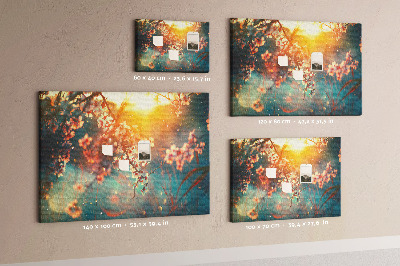 Painel em cortiça Flores da primavera