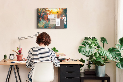 Painel em cortiça Flores da primavera