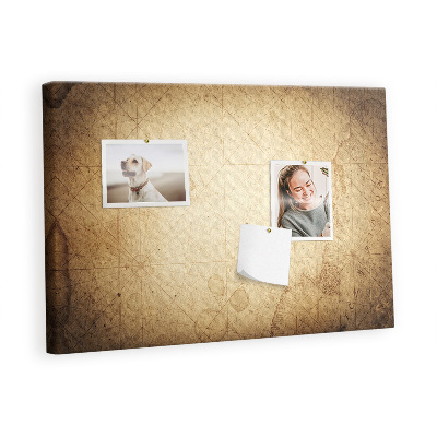 Quadro de aviso de cortiça Mapa antigo