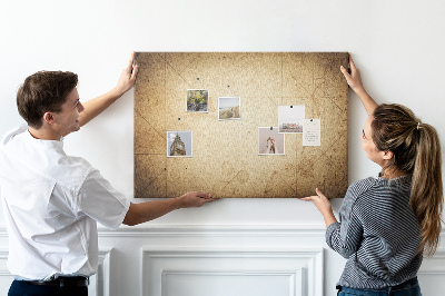 Quadro de aviso de cortiça Mapa antigo