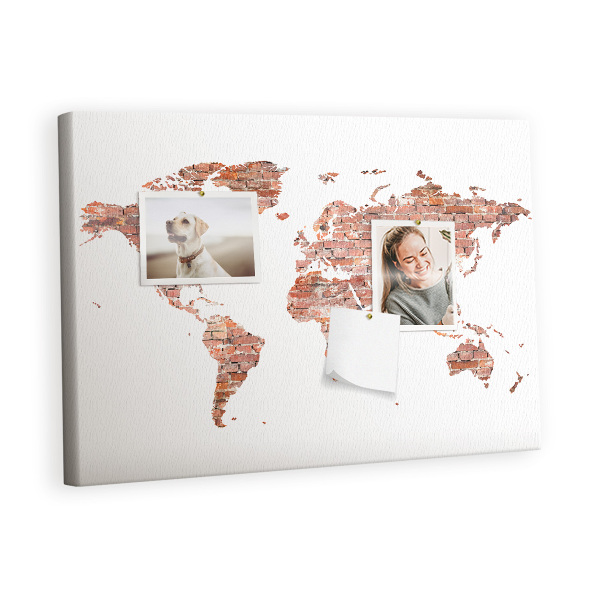 Painel em cortiça Mapa de tijolos antigos