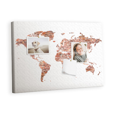 Painel em cortiça Mapa de tijolos antigos