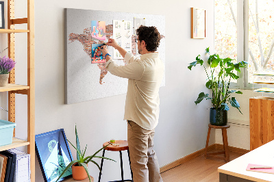 Painel em cortiça Mapa de tijolos antigos