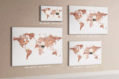 Painel em cortiça Mapa de tijolos antigos