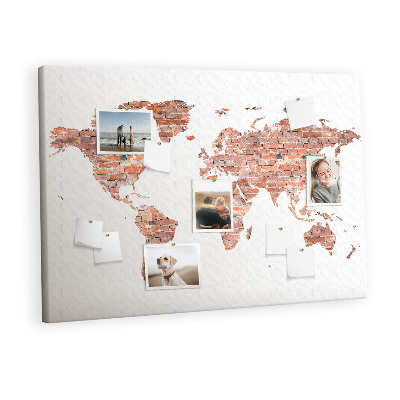 Painel em cortiça Mapa de tijolos antigos