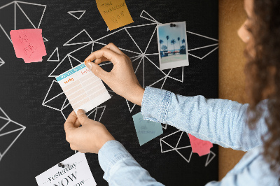 Quadro de aviso de cortiça Mapa moderno