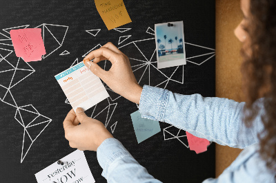 Quadro de aviso de cortiça Mapa moderno