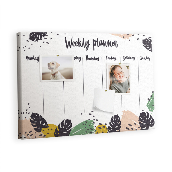 Painel em cortiça Planejador tropical