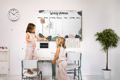 Painel em cortiça Planejador tropical