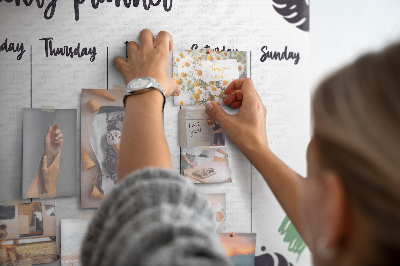 Painel em cortiça Planejador tropical