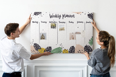 Painel em cortiça Planejador tropical