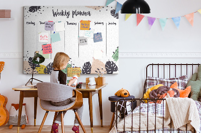 Painel em cortiça Planejador tropical