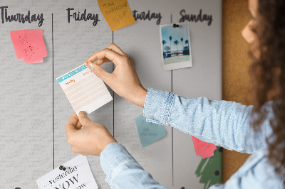 Painel em cortiça Planejador tropical