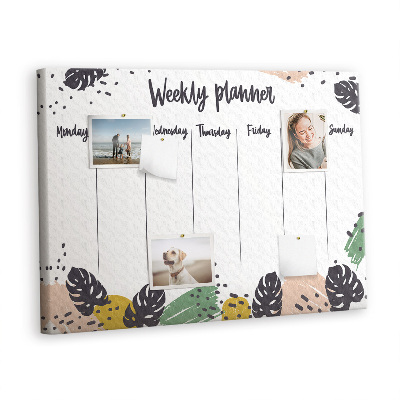 Painel em cortiça Planejador tropical