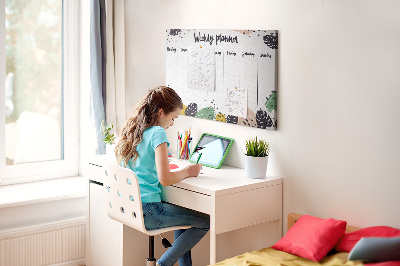 Painel em cortiça Planejador tropical