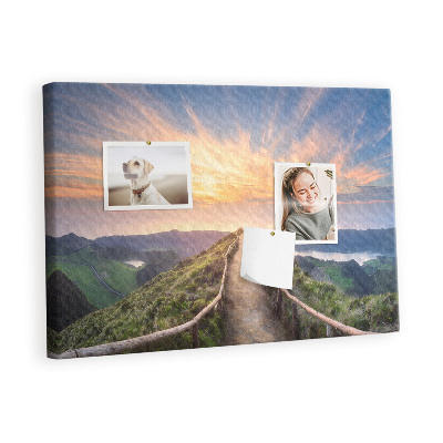 Quadro de aviso de cortiça Paisagem montanhosa