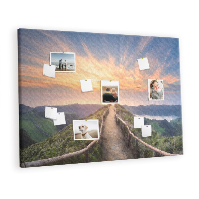 Quadro de aviso de cortiça Paisagem montanhosa