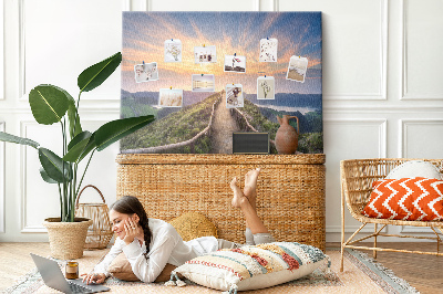 Quadro de aviso de cortiça Paisagem montanhosa