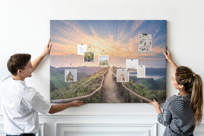 Quadro de aviso de cortiça Paisagem montanhosa