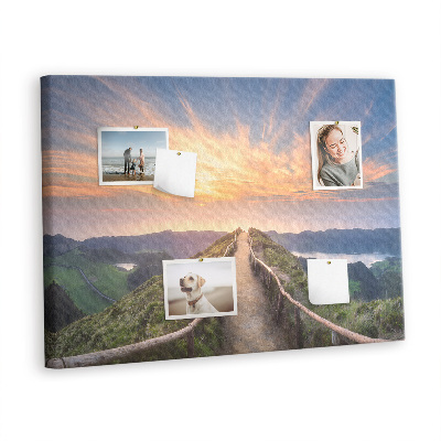 Quadro de aviso de cortiça Paisagem montanhosa