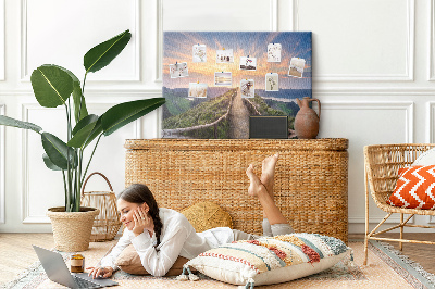 Quadro de aviso de cortiça Paisagem montanhosa