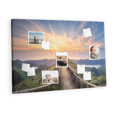 Quadro de aviso de cortiça Paisagem montanhosa