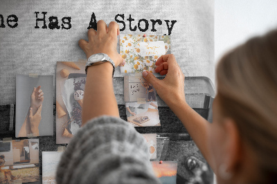 Quadro em cortiça Todo mundo tem histórias