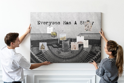 Quadro em cortiça Todo mundo tem histórias
