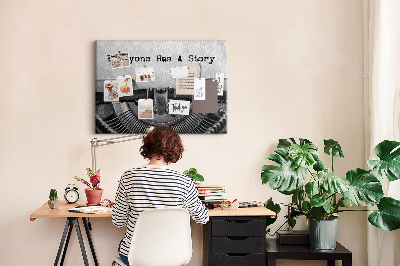 Quadro em cortiça Todo mundo tem histórias