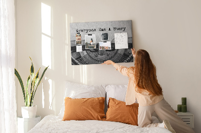 Quadro em cortiça Todo mundo tem histórias