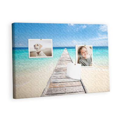 Painel em cortiça Ilha tropical