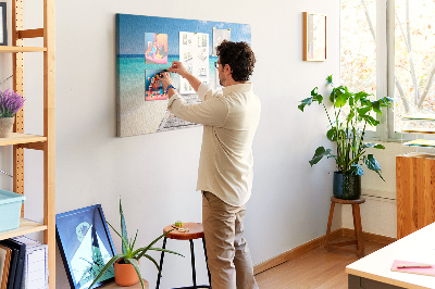 Painel em cortiça Ilha tropical