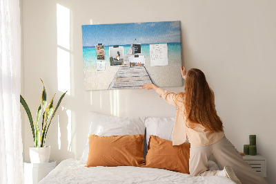 Painel em cortiça Ilha tropical