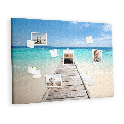 Painel em cortiça Ilha tropical