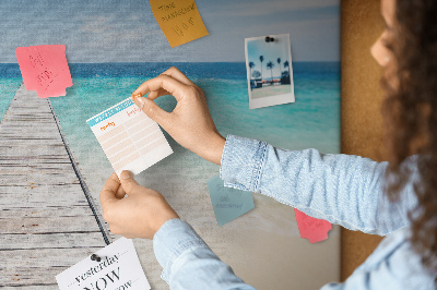 Painel em cortiça Ilha tropical